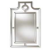 Baxton Studio Iria Modern and Contemporary Silver Finished Pagoda Wall Accent Mirror